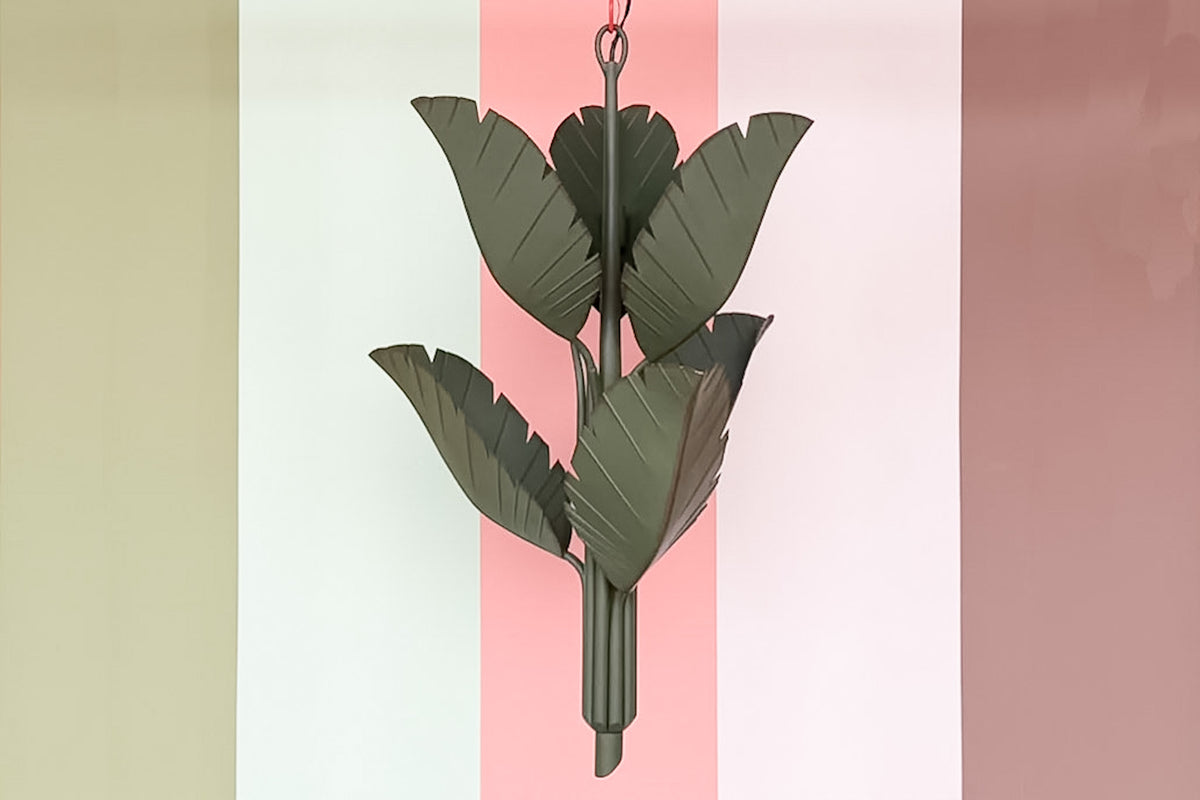 Modern Metal Palm Leaf Chandelier