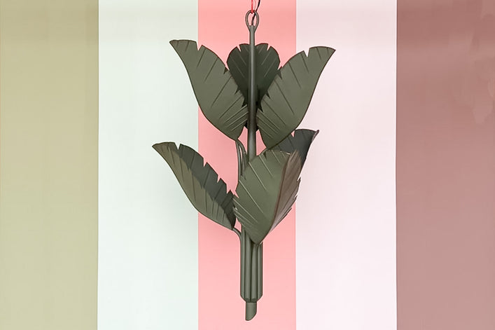 Modern Metal Palm Leaf Chandelier