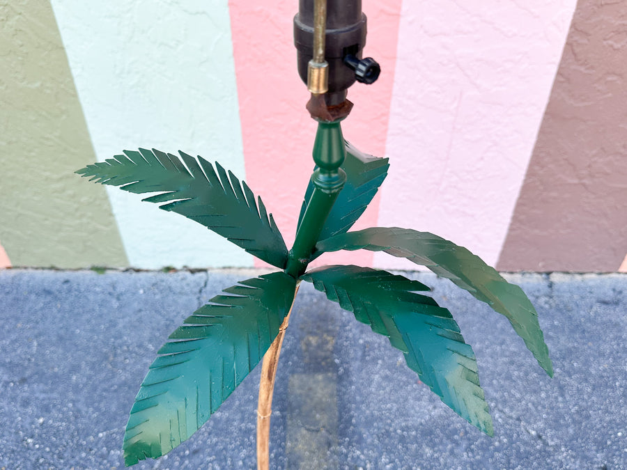 Tole Palm Tree Floor Lamp