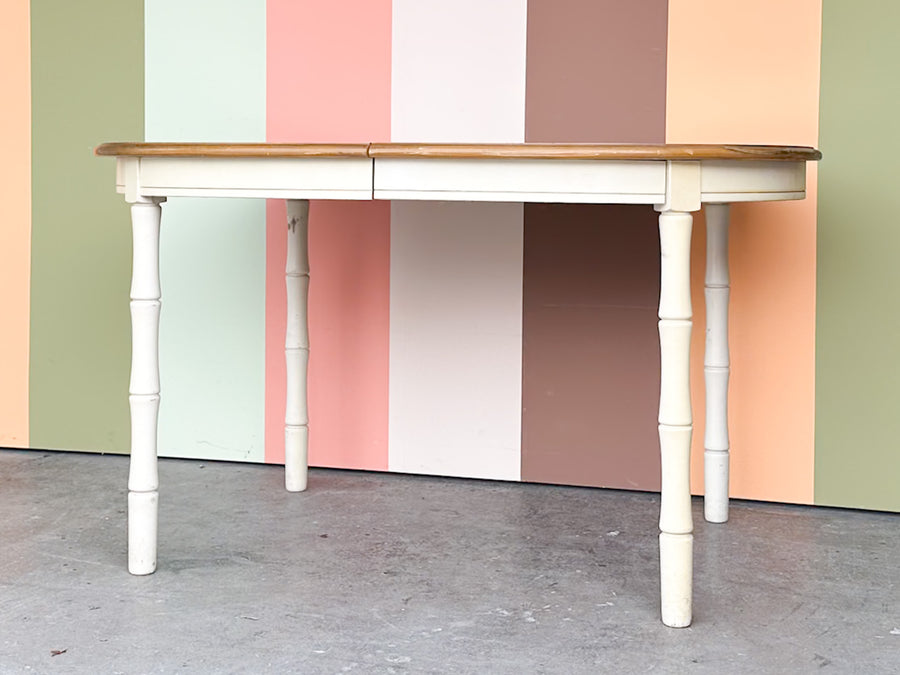 Faux Bamboo Dining Table with Leaf