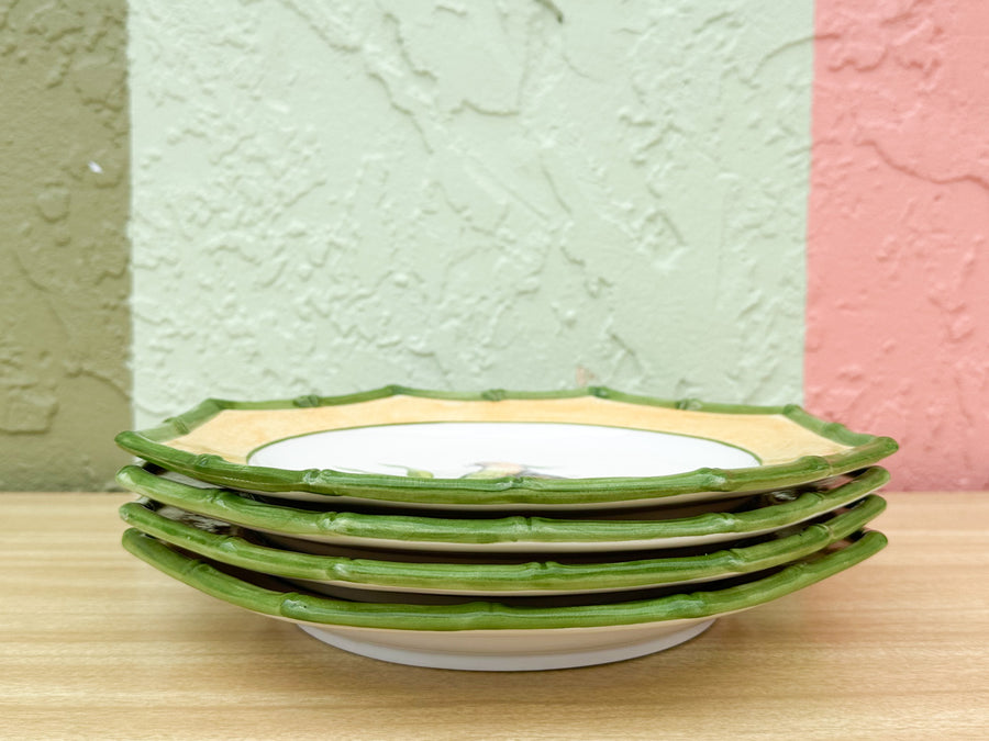 Set of Four Italian Bird Plates