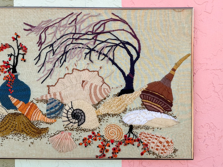 Shell Life Crewel Art