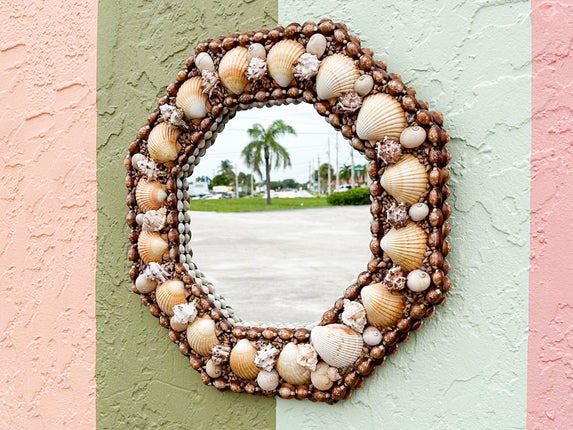 Natural Hexagon Shell Mirror