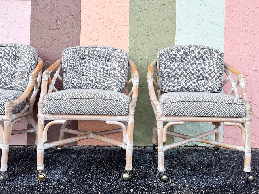 Henry Link Rattan Chippendale Dining Set