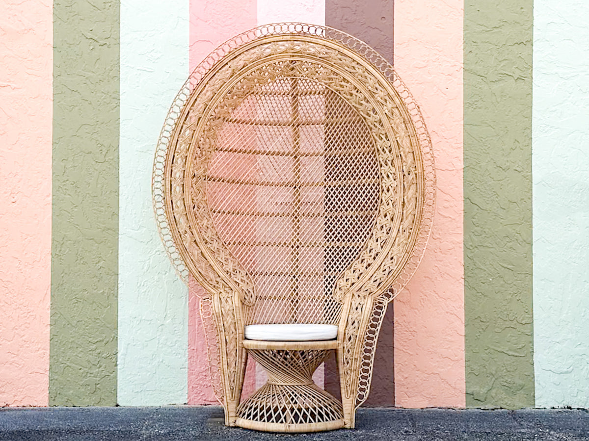 Natural Rattan "Queen" Peacock Chair