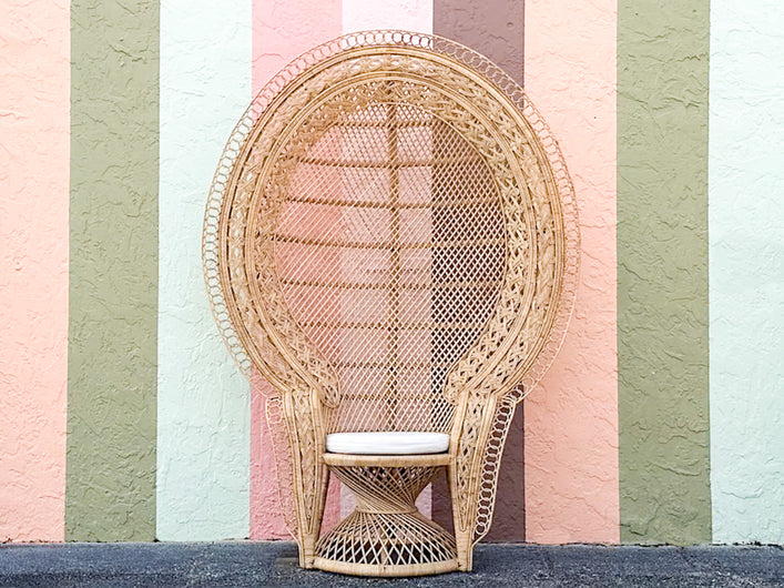 Natural Rattan "Queen" Peacock Chair