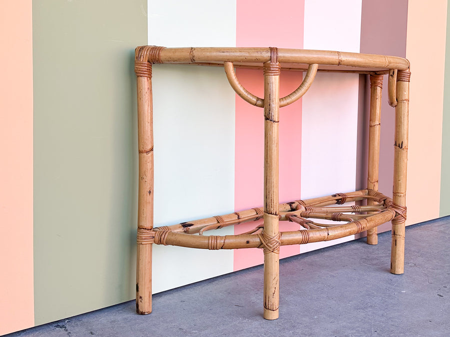 Island Style Rattan Demilune