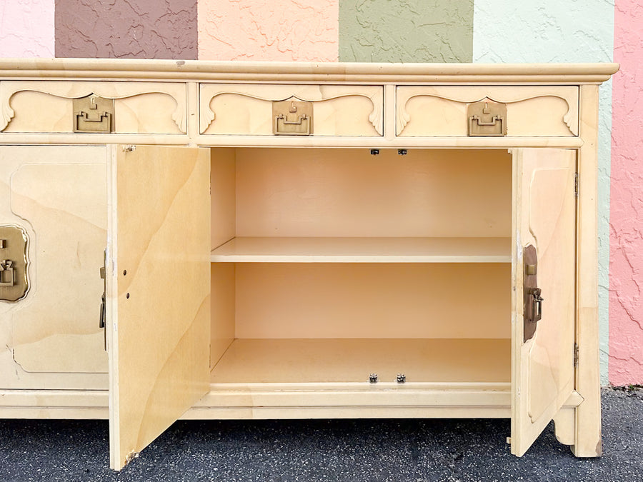 Henredon Faux Goatskin Credenza
