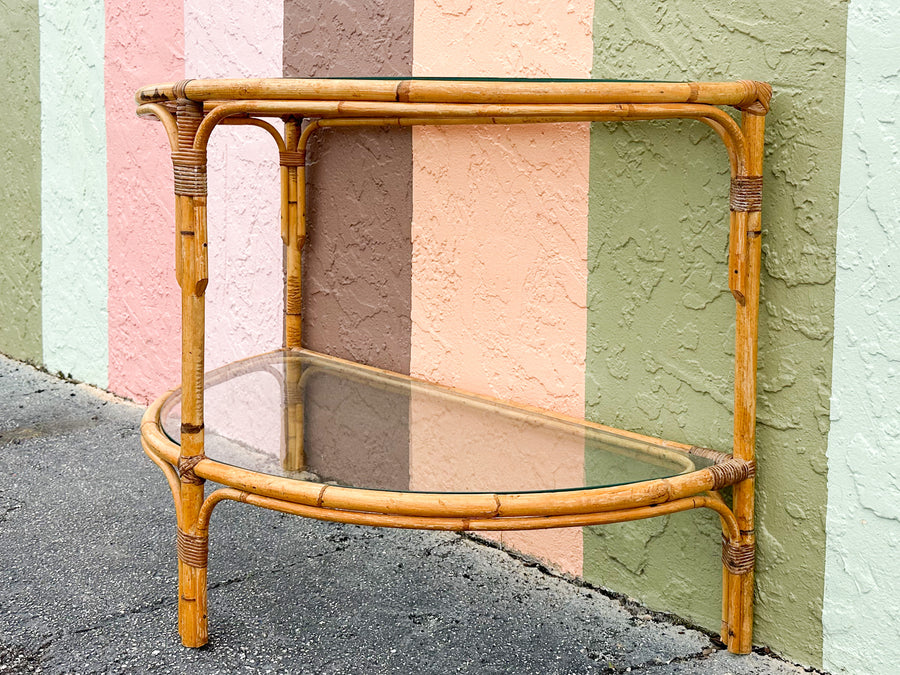 Coastal Rattan Demilune