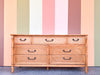 Natural Faux Bamboo Double Dresser