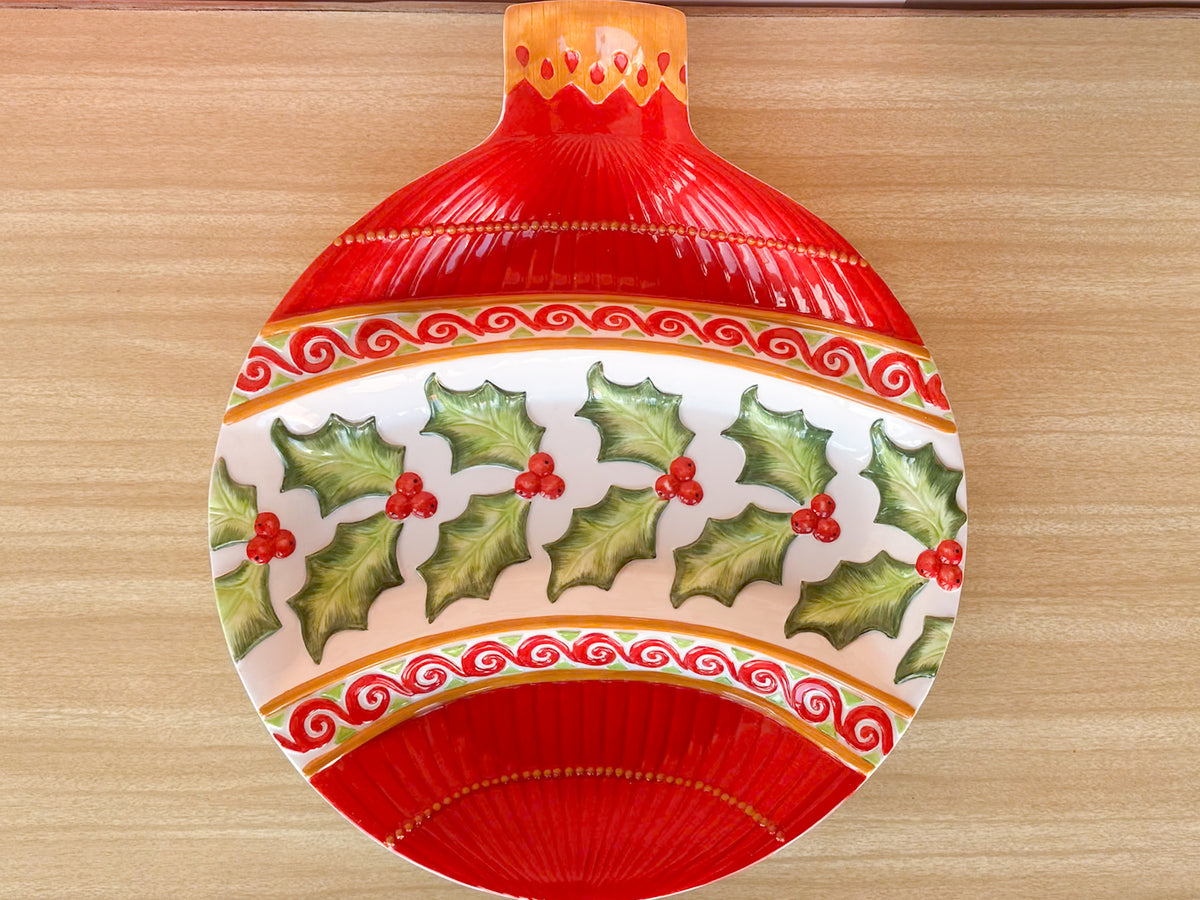 Fitz and Floyd Ornament Chip and Dip