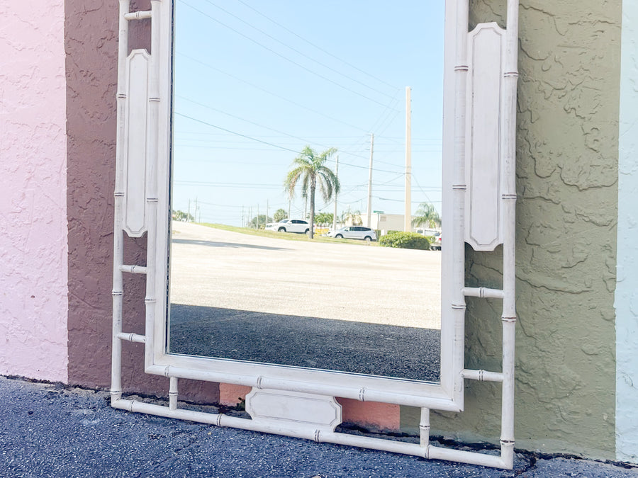 Palm Beach Style Faux Bamboo Mirror