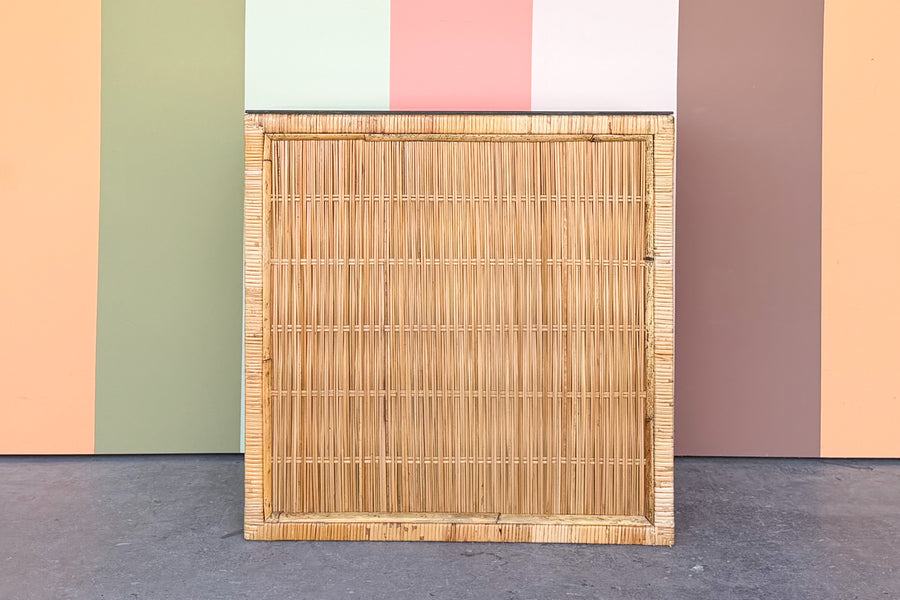 Sweet Rattan Wrapped Desk and Stool
