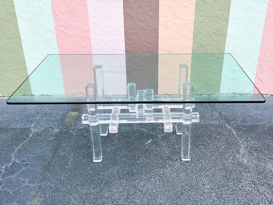 Fab MCM Lucite Dining Table