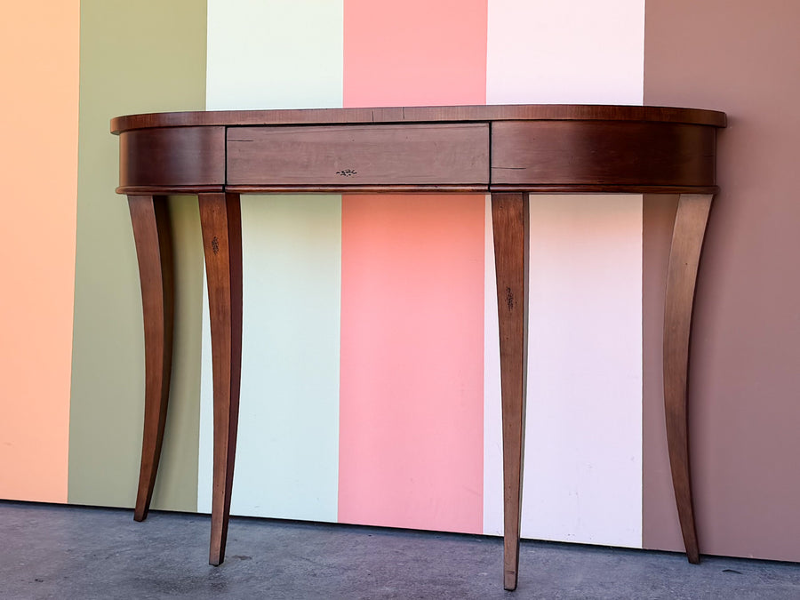 Modern Fruitwood Demilune