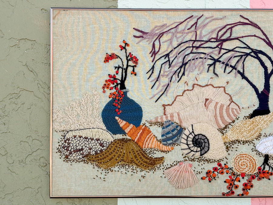 Shell Life Crewel Art