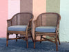 Pair of Handsome Cane Barrel Chairs