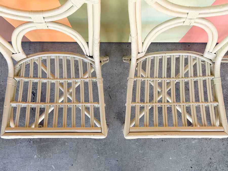 Set of Four Rattan Dining Chairs