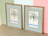 Pair of Signed Palm Tree Watercolor Art