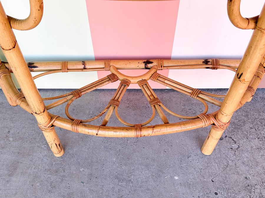 Island Style Rattan Demilune