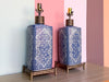 Pair of Blue Bandana Lamps