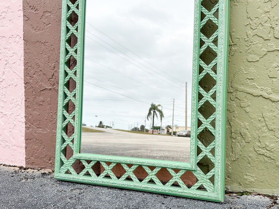 Palm Beach Style Lattice Mirror