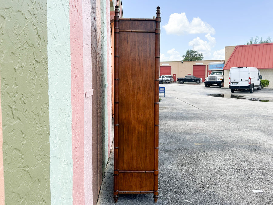 Handsome Faux Bamboo Cabinet