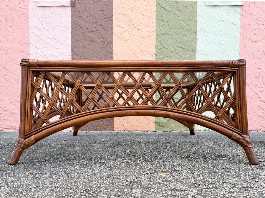 Rattan Lattice Coffee Table