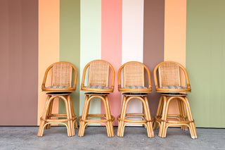Set of Four Old Florida Counter Stools