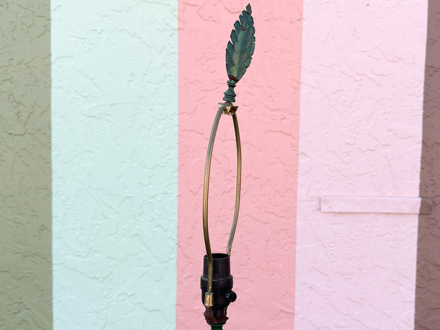 Tole Palm Tree Floor Lamp