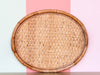 Oval Rattan Tray