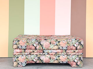 Granny Chic Floral Ottoman