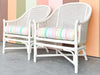 Pair of Candy Stripe Cane Barrel Chairs