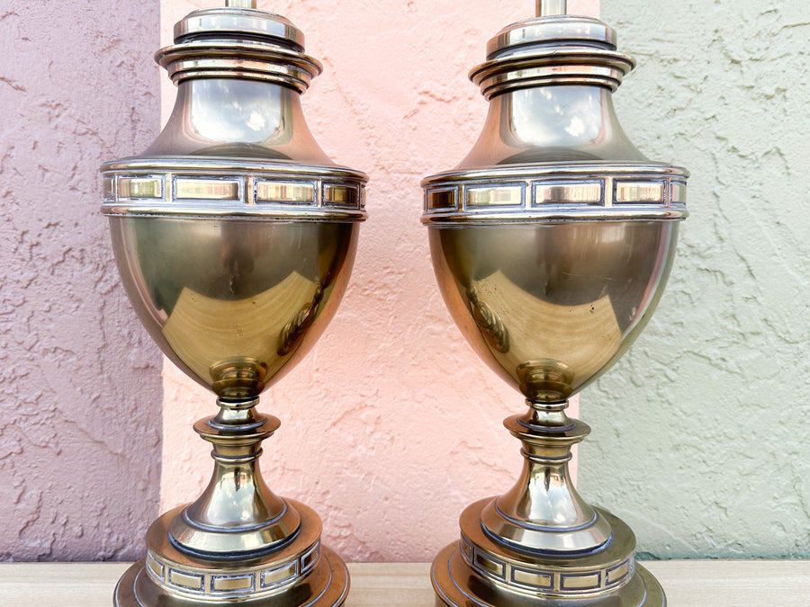 Pair of Stiffel Brass Trophy Lamps
