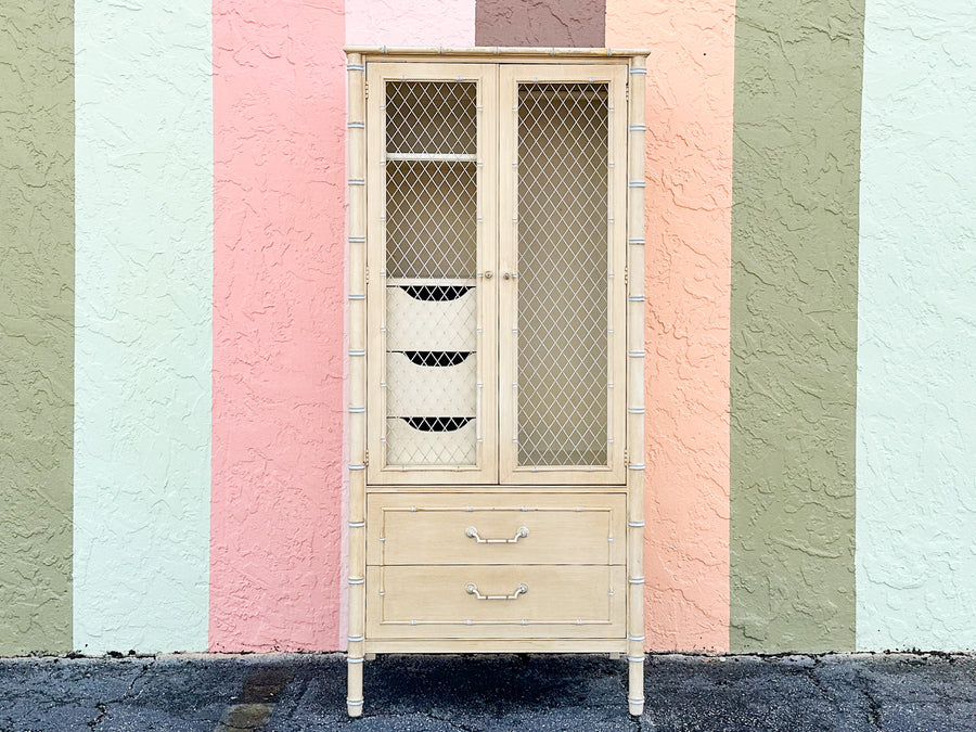 Thomasville Faux Bamboo Armoire