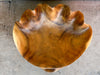 Large Hand Carved Teak Clam Shell