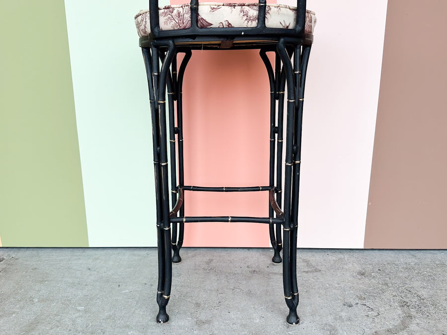 Pair of Faux Bamboo Bar Stools