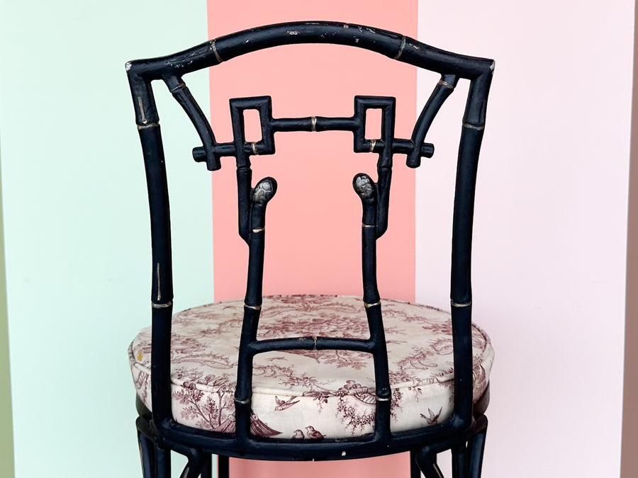 Pair of Faux Bamboo Bar Stools
