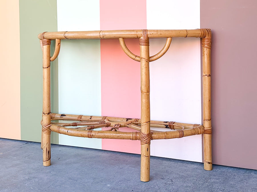 Island Style Rattan Demilune