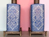 Pair of Blue Bandana Lamps