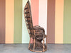 Dark Rattan Peacock Chair