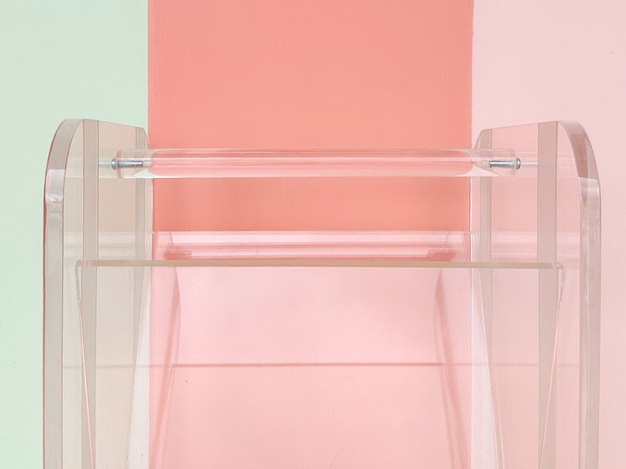 Fab MCM Lucite Magazine Rack
