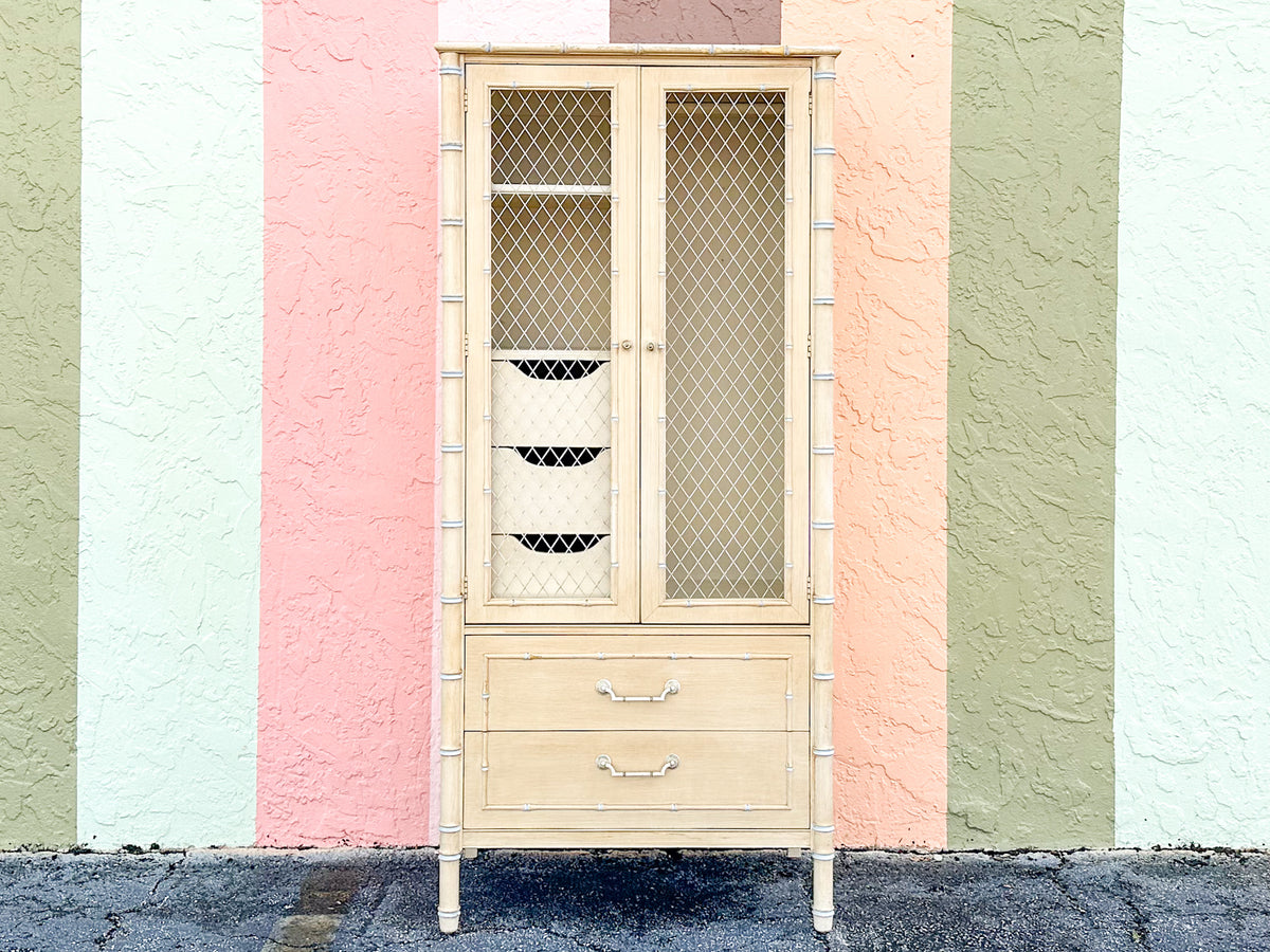 Thomasville Faux Bamboo Armoire