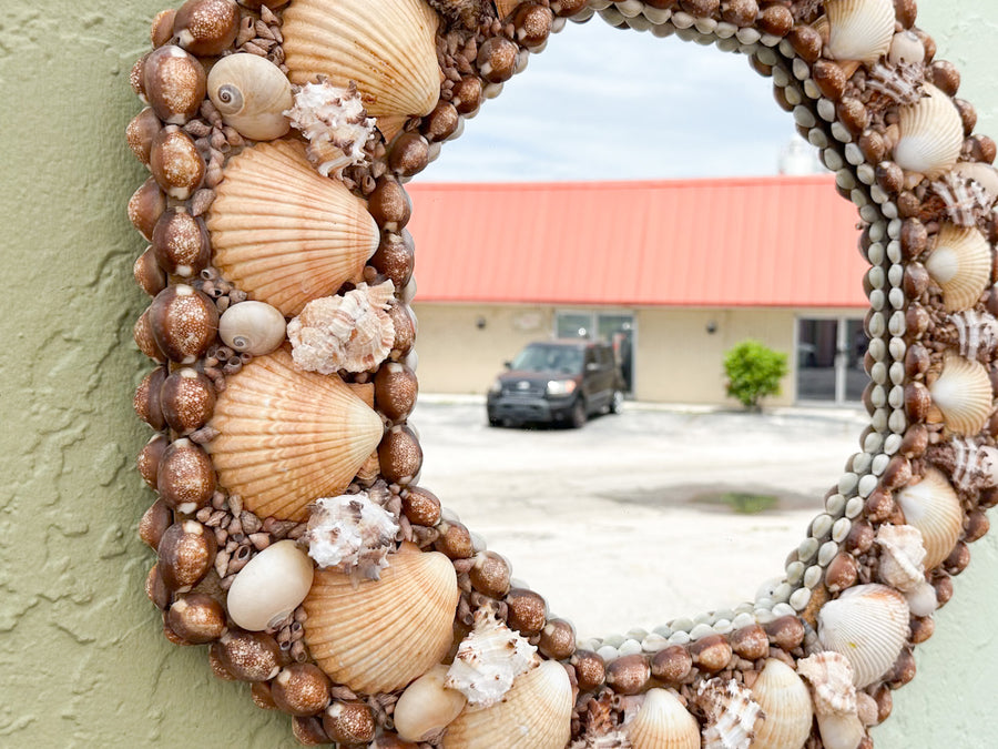 Natural Hexagon Shell Mirror
