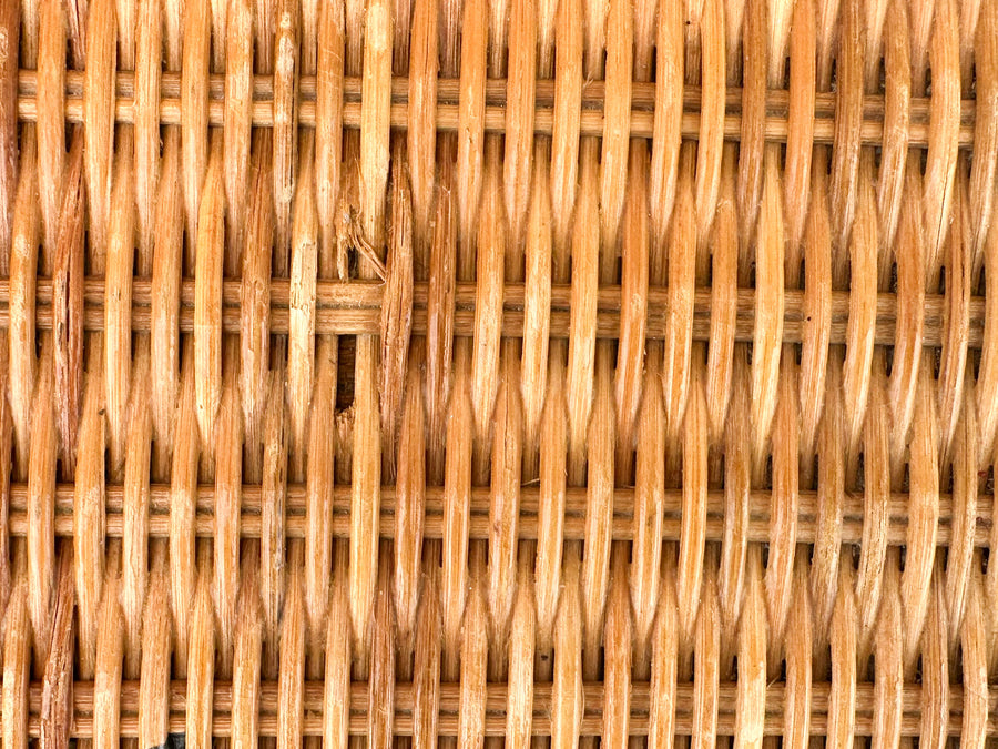 Pair of Rattan Wrapped Faux Bamboo Nightstands