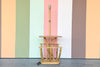 Old Florida Rattan Magazine Floor Lamp
