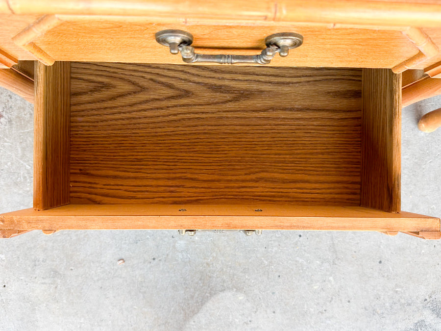 Natural Faux Bamboo Nightstands