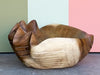 Large Hand Carved Teak Clam Shell