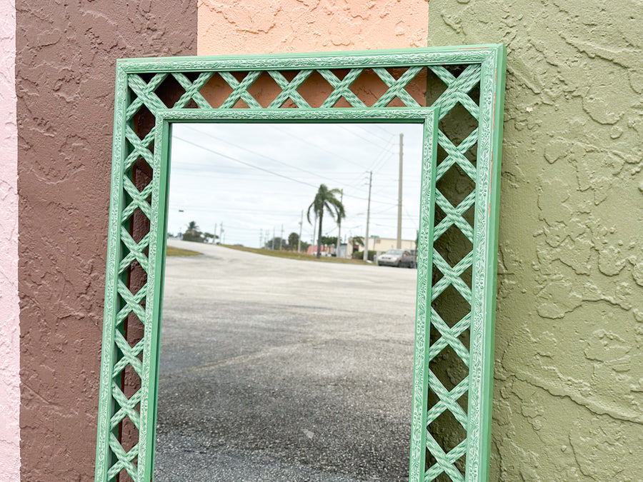 Palm Beach Style Lattice Mirror