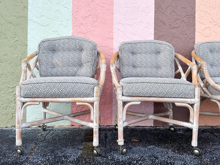 Henry Link Rattan Chippendale Dining Set